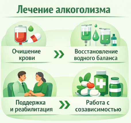 лечение алкоголизма в Кимрах этапы